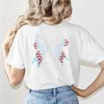 Baseball Bow Baseball Mom Women Baseball Mama Premium Women's T-Shirt Back Print