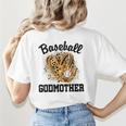Baseball Godmother Leopard Heart Baseball Mom Game Day Women's T-Shirt Back Print Baseball Godmother Leopard Heart Baseball Mom Game Day Women's T-Shirt Back Print
