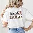 Baseball Lolo Women BallPark Lolo Baseball Mom Mother's Day Women's T-Shirt Back Print
