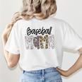 Baseball Mama Coquette Mother's Day Baseball Mom Vintage Women's T-Shirt Back Print