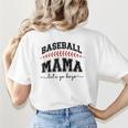 Baseball Mama Lets Go Boys Mother Baseball Mom Women's T-Shirt Back Print