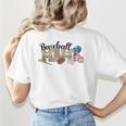 Baseball Mama Leopard Baseball Mom Mother's Day Women's T-Shirt Back Print Baseball Mama Leopard Baseball Mom Mother's Day Women's T-Shirt Back Print