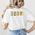 Baseball Mama Yellow Leopard Print Baseball Mom Gear Sports Women's T-Shirt Back Print Baseball Mama Yellow Leopard Print Baseball Mom Gear Sports Women's T-Shirt Back Print