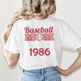 Baseball Mom Since 1986 Women's T-Shirt Back Print