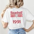 Baseball Mom Since 1991 Women's T-Shirt Back Print Baseball Mom Since 1991 Women's T-Shirt Back Print