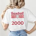 Baseball Mom Since 2000 Women's T-Shirt Back Print