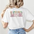 Baseball Mom Bleached Messy Bun Game Day Women's T-Shirt Back Print Baseball Mom Bleached Messy Bun Game Day Women's T-Shirt Back Print