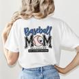 Baseball Mom Blue Varsity Baseball Mama Cute Mother's Day Women's T-Shirt Back Print