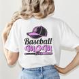 Baseball Mom Club Cool Women's T-Shirt Back Print Baseball Mom Club Cool Women's T-Shirt Back Print