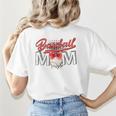 Baseball Mom Coquette Pink Bow Baseball Mama Premium Women's T-Shirt Back Print