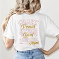 Baseball Mom Crazy Proud Always Loud Mother's Day Premium Women's T-Shirt Back Print