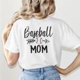 Baseball Mom Cute Arrow Father's Mother's Xmas Day Women's T-Shirt Back Print