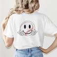 Baseball Mom Era Ball Mom Smile Face Groovy Mother's Day Women's T-Shirt Back Print Baseball Mom Era Ball Mom Smile Face Groovy Mother's Day Women's T-Shirt Back Print