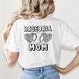 Baseball Mom Leopard Heart Game Day Women's T-Shirt Back Print