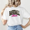 Baseball Mom Leopard Baseball Mama Life Girls Women Baller Premium Women's T-Shirt Back Print