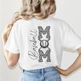 Baseball Mom Leopard Women's T-Shirt Back Print Baseball Mom Leopard Women's T-Shirt Back Print