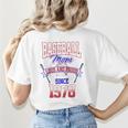 Baseball Mom Loud & Proud Since 1978 Raglan Baseball Tee Women's T-Shirt Back Print