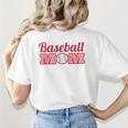 Baseball Mom Mother Mothers Of Baseball Athletes Women's T-Shirt Back Print