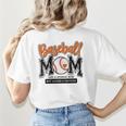 Baseball Mom Orange Varsity Baseball Mama Cute Mother's Day Women's T-Shirt Back Print
