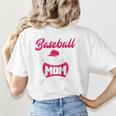 Baseball Mom Raglan Baseball Tee Women's T-Shirt Back Print