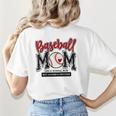 Baseball Mom Red Varsity Baseball Mama Cute Mother's Day Women's T-Shirt Back Print
