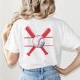 Baseball Mom Red Women's T-Shirt Back Print Baseball Mom Red Women's T-Shirt Back Print