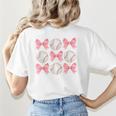 Baseball Mom Sister Tween Teen Girl Girly Pink Bow Preppy Premium Women's T-Shirt Back Print Baseball Mom Sister Tween Teen Girl Girly Pink Bow Preppy Premium Women's T-Shirt Back Print