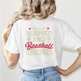 Baseball Mom Stressed Blessed And Baseball Obsessed Premium Women's T-Shirt Back Print