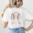 Baseball Mom Vintage Baseball Ball Mama Women's T-Shirt Back Print Baseball Mom Vintage Baseball Ball Mama Women's T-Shirt Back Print