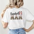 Baseball Nan Women BallPark Nan Baseball Mom Mother's Day Women's T-Shirt Back Print