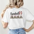 Baseball Nana Women BallPark Nana Baseball Mom Mother's Day Women's T-Shirt Back Print