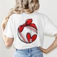 Custom Baseball Mom Number 8 Heart For Mom Mommy Raglan Baseball Tee Women's T-Shirt Back Print