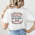 Cute Baseball Mom My Heart On That Field Sister Girl Toddler Women's T-Shirt Back Print Cute Baseball Mom My Heart On That Field Sister Girl Toddler Women's T-Shirt Back Print