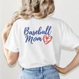 Cute Baseball Mom Heart Matching Mama Mother's Day Women's Women's T-Shirt Back Print Cute Baseball Mom Heart Matching Mama Mother's Day Women's Women's T-Shirt Back Print