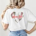 Cute Baseball Mom Heart Mother's Day Sport Mama Mom Life Women's T-Shirt Back Print