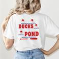 Cute Ducks On The Pond Cute Baseball Mom T-Shirt Women's T-Shirt Back Print