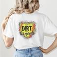 Dirt And Diamonds Baseball Leopard Baseball Mom Women's T-Shirt Back Print