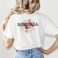 Distressed Baseball Mom Women's T-Shirt Back Print Distressed Baseball Mom Women's T-Shirt Back Print