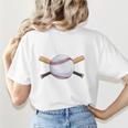Dugout Mom Baseball Mommy Baseball Mother's Day Women's T-Shirt Back Print