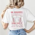 My Favorite Baseball Player Calls Me Mom Proud Baseball Mom Premium Women's T-Shirt Back Print