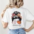 Grandma Life Basketball And Baseball Mom Funny Women's T-Shirt Back Print