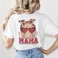 Heart Glasses Baseball Mama Baseball Mom Mother's Day Women's T-Shirt Back Print