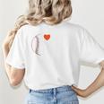 I Heart Hot Baseball Moms Women's T-Shirt Back Print