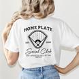 Home Plate Social Club Baseball Mom Women's T-Shirt Back Print