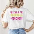 I'm A Baseball Mom Of Course I'm Broke Baseball Mom Raglan Baseball Tee Women's T-Shirt Back Print
