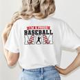 I'm a Proud Baseball Mom Baseball Women's T-Shirt Back Print