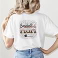 Leopard Baseball Mom Mama Mommy Bleached Women's T-Shirt Back Print Leopard Baseball Mom Mama Mommy Bleached Women's T-Shirt Back Print