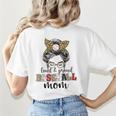 Loud And Proud Baseball Mom Messy Bun Leopard Baseball Mom Women's T-Shirt Back Print Loud And Proud Baseball Mom Messy Bun Leopard Baseball Mom Women's T-Shirt Back Print