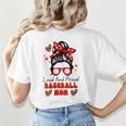 Loud And Proud Baseball Mom Messy Bun Leopard Mother Day Women's T-Shirt Back Print Loud And Proud Baseball Mom Messy Bun Leopard Mother Day Women's T-Shirt Back Print