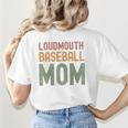 Loudmouth Baseball Mom Sports Cute Text Premium Women's T-Shirt Back Print Loudmouth Baseball Mom Sports Cute Text Premium Women's T-Shirt Back Print